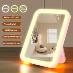 Miroir LED portable avec écran tactile