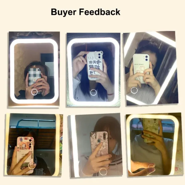 Miroir LED portable avec écran tactile – Image 3